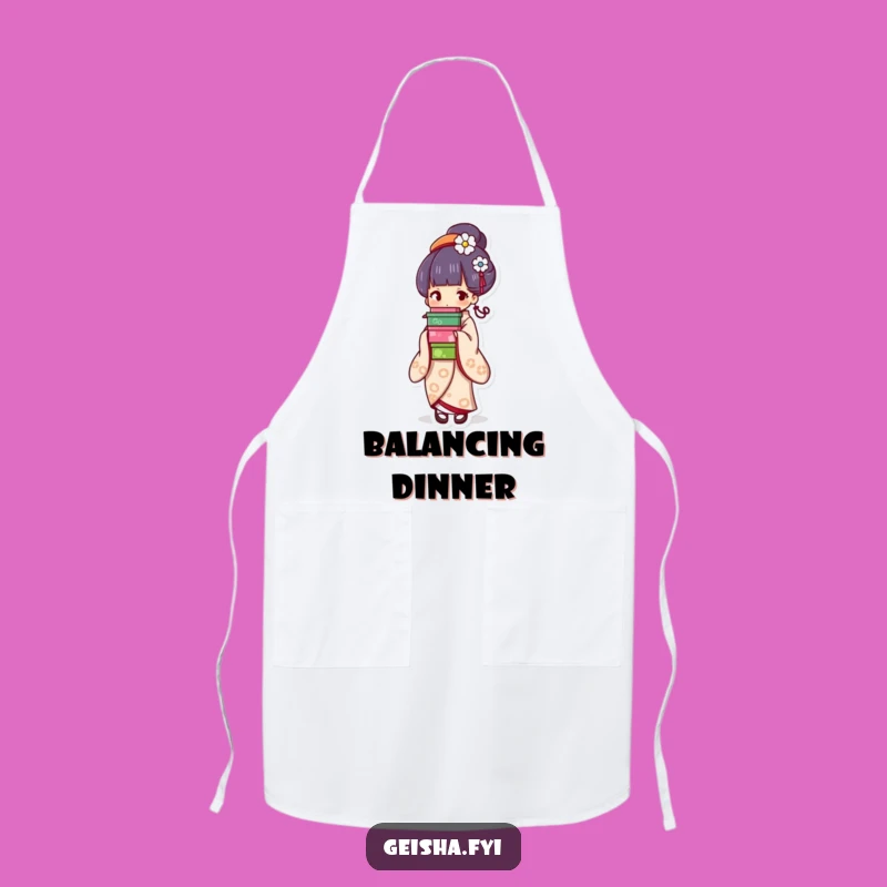 Fun Funny Geisha Box Apron - Kitchen Balance, Colorful Chef, Practical Funny Gift