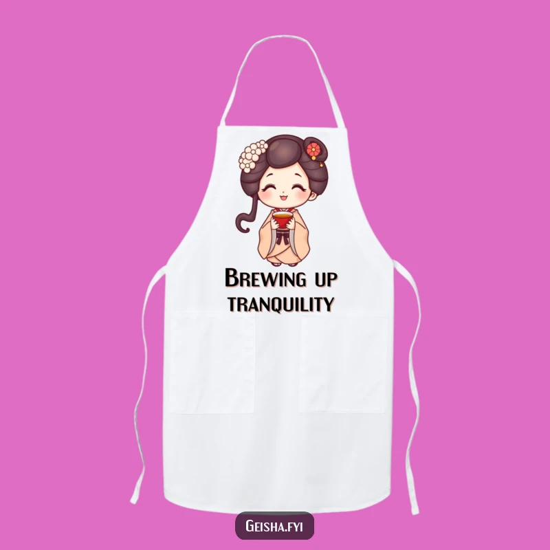 Funny Geisha Apron - Sweet Cook Character, Kitchen Humor Gift