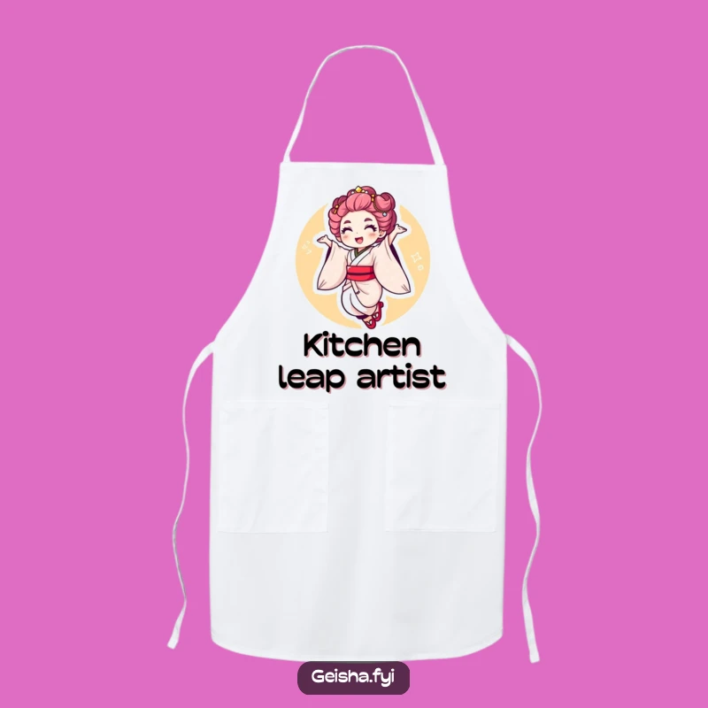 Funny Geisha Jump Apron - Kitchen Energy Booster, Ideal Funny Gift!