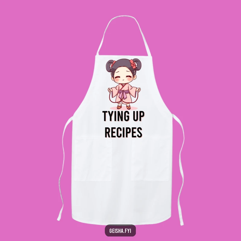 Funny Geisha Obi Jump Rope Apron - Mischievous Kitchen Wear