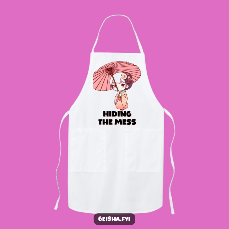 Funny Geisha Umbrella Apron: Cook with Curious Humor Gift!
