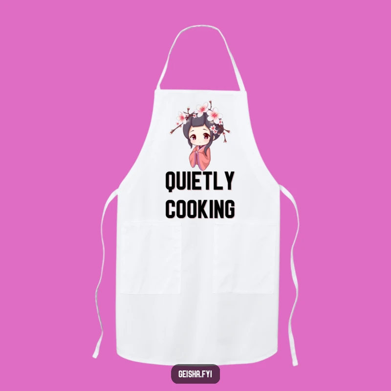 Funny Shy Geisha Apron: Cherry Blossom Kitchen Fun, Perfect Gentle Chef Gift