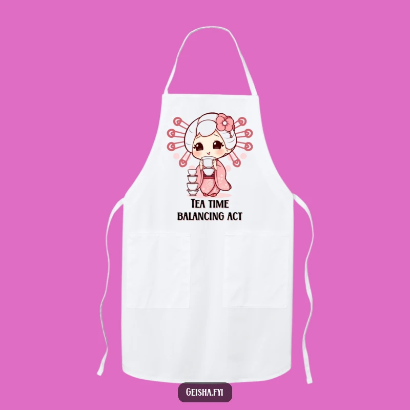 Funny Geisha Teacup Apron: Hilarious Kitchen Wear for Tea Lovers