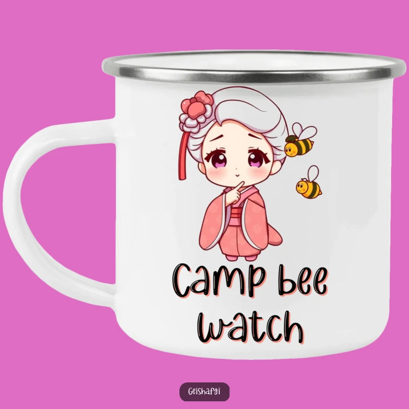 Funny Geisha Bee Camping Mug - Outdoor Adventures with Humorous Flair Gift