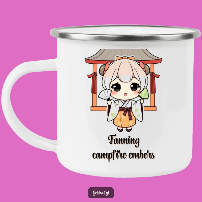 Durable Funny Kawaii Japanese Character Fan Toss Camping Mug - Outdoor Cultural Fun Gift