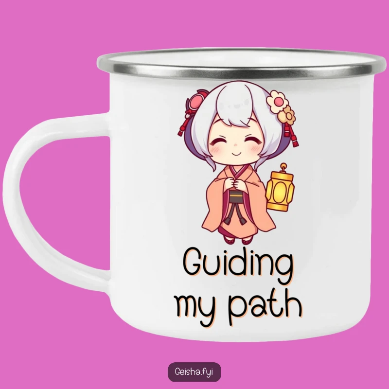 Funny Geisha Lantern Camping Mug: Outdoor Glow, Fun Gift!