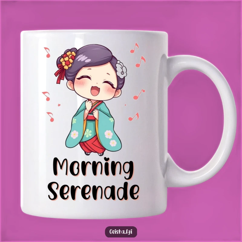 Funny Geisha Singing Delight Mug: A Hilarious Gift for Music Lovers
