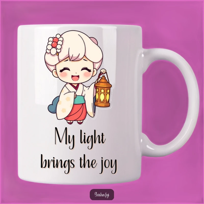 Funny Geisha Lantern Laugh Mug: Illuminating Joyful Moments for a Fun Gift