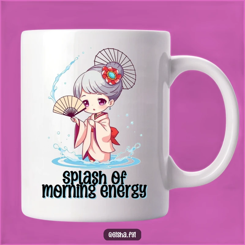 Funny Geisha Splashing Mug, Playful Water Fun, Hilarious Gift
