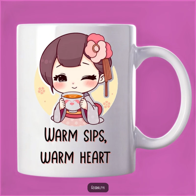 Funny Geisha Tea Mug: Tiny Cup Offer For A Hilarious Morning Gift