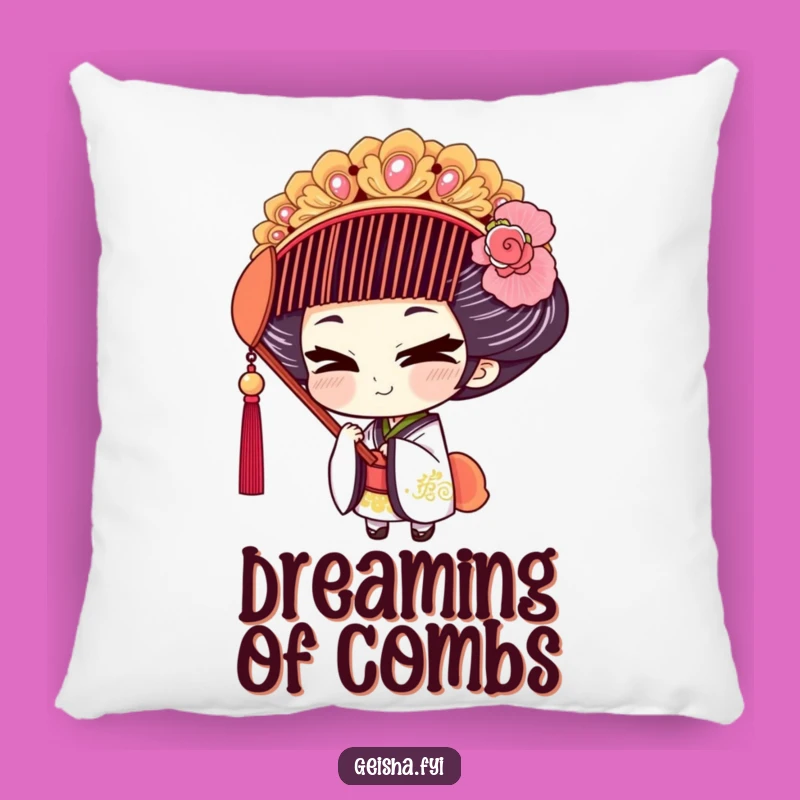Cozy Funny Geisha Comb Pillow: Comfort and Character Gift