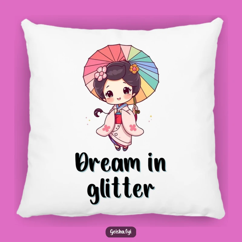 Cozy Funny Geisha Glitter Pillow: Comfort and Charm Gift