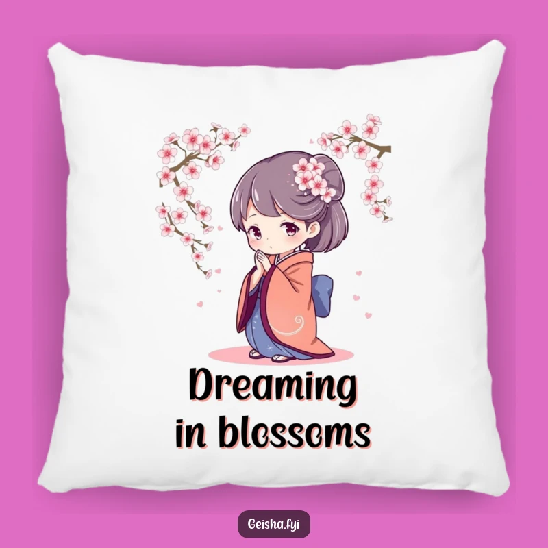 Cozy Geisha Bowing Pillow: Graceful Accent, Serene Decorative Gift