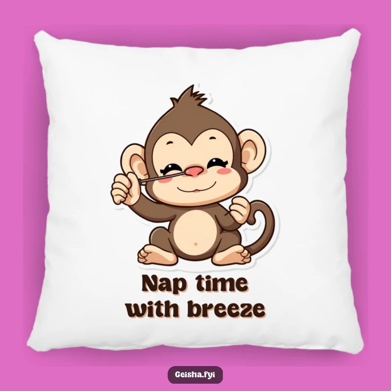 Funny Cheeky Monkey Fan Balance Pillow: Cozy Up with Primate Fun
