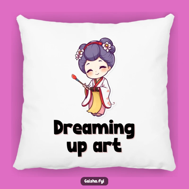 Funny Joyful Geisha Pillow: Artistic Creation, Perfect Creative Accent