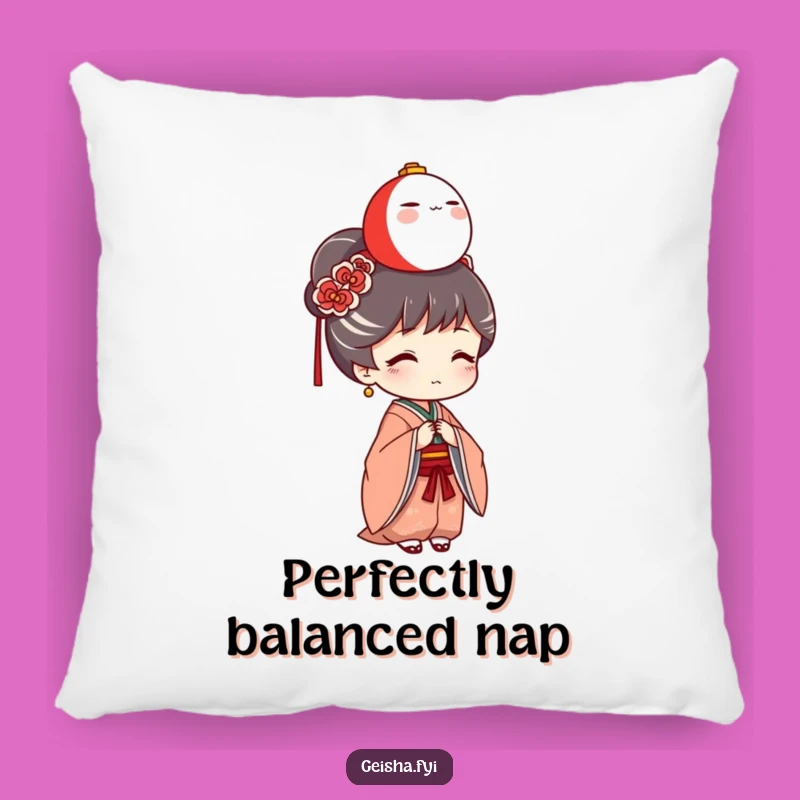 Cute Funny Geisha Daruma Balance Pillow: Cozy Comfort and Smiles