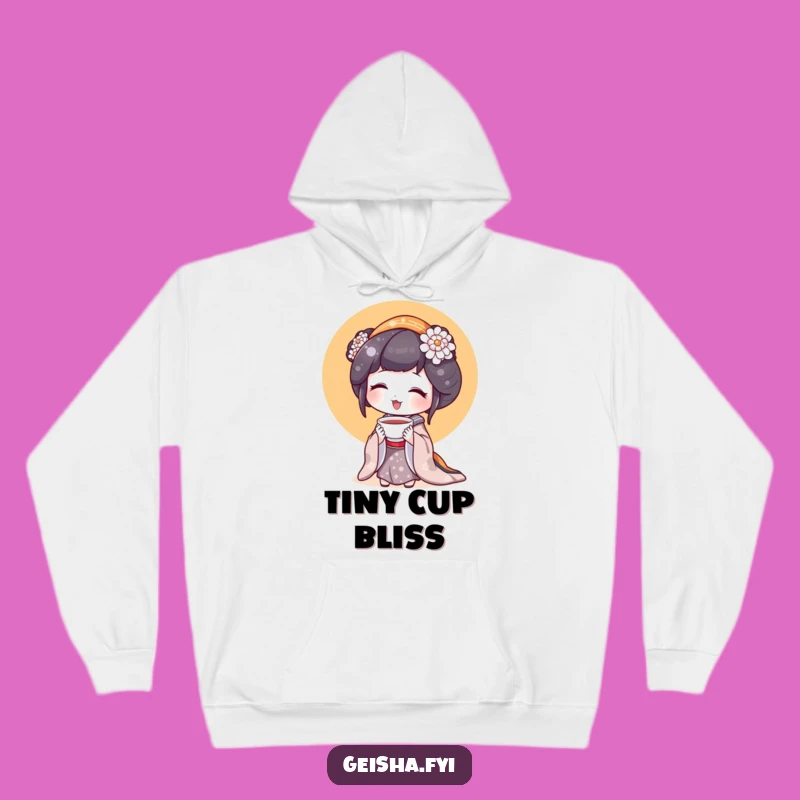 Cozy Funny Geisha Tea Time Hoodie: Warm and Whimsical Gift