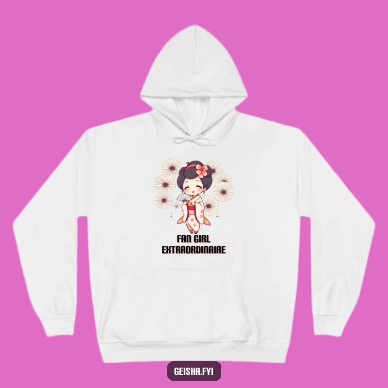 Cozy Funny Geisha Fanning Hoodie - Stay Cool & Comfortable!