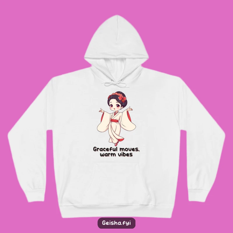 Funny Geisha Dancing Hoodie: Cozy Comfort With Graceful Humor