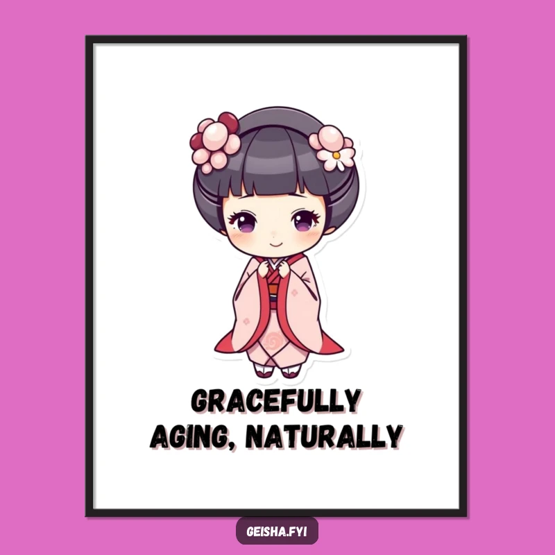 Cheerful Free Printable Geisha Bowing Wall Art - Elegant Downloadable Decor