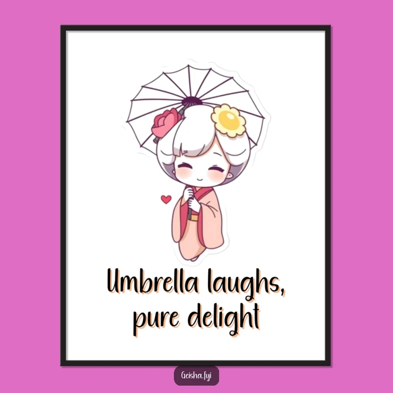 Free Printable Wall Art: Giggling Geisha Blush, Charming Downloadable Decor!