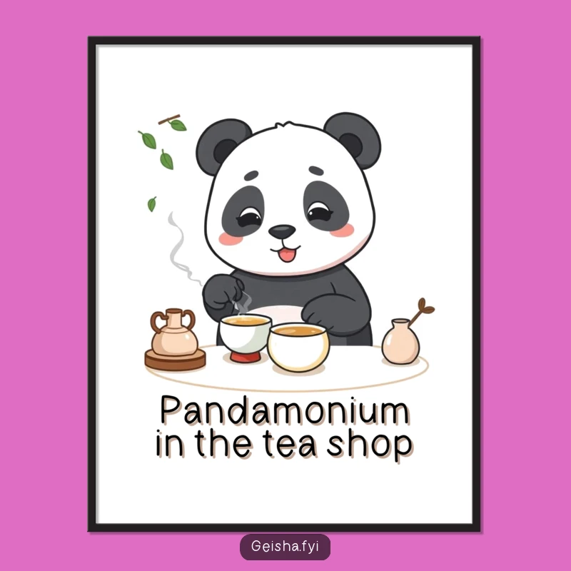 Free Printable Panda Tea Art: Hilarious Playful Downloadable Wall Decor for Any Room
