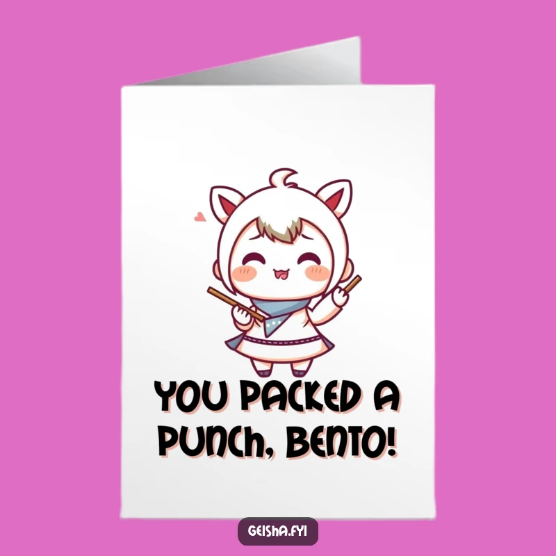Free Printable Congrats Card: Bento Box Chopstick Skills, Downloadable Greeting for Achievements