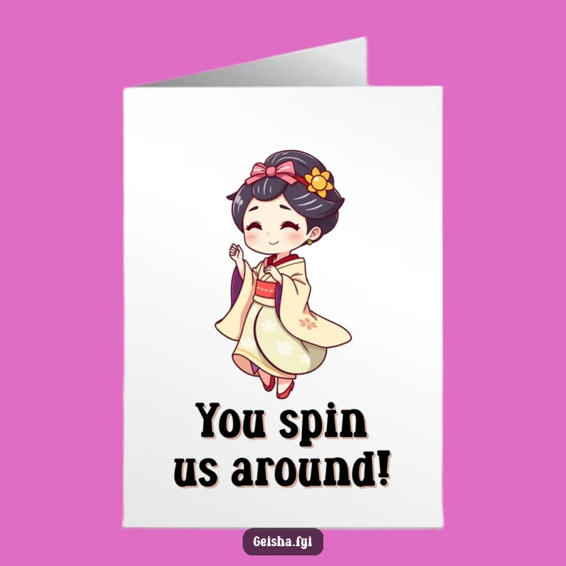 Free Printable Geisha Congrats Card - Flourish Spin Downloadable Art