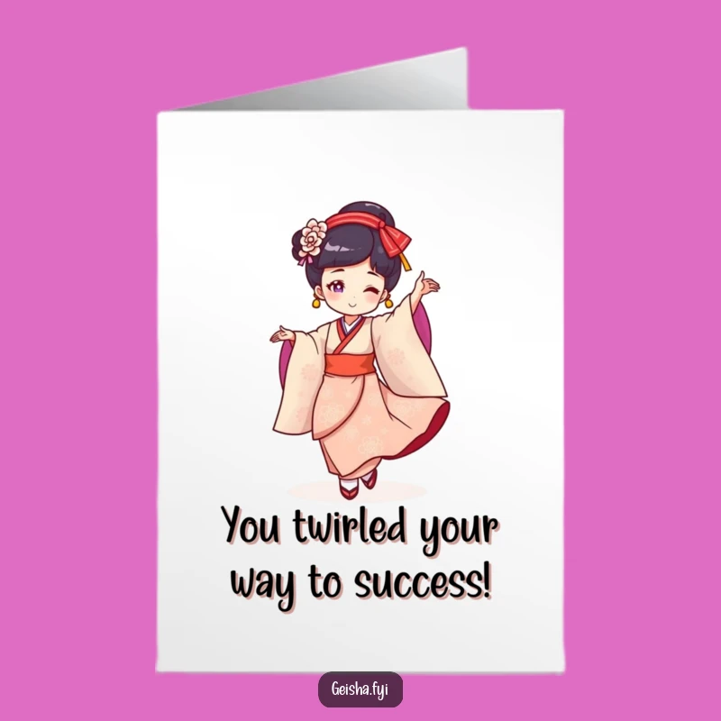 Free Printable Geisha Dance Card: Funny Congratulations Downloadable Gift