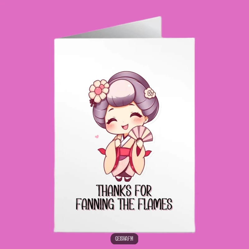 Free Printable Thank You Card: Geisha Fanning! Funny DIY Gift