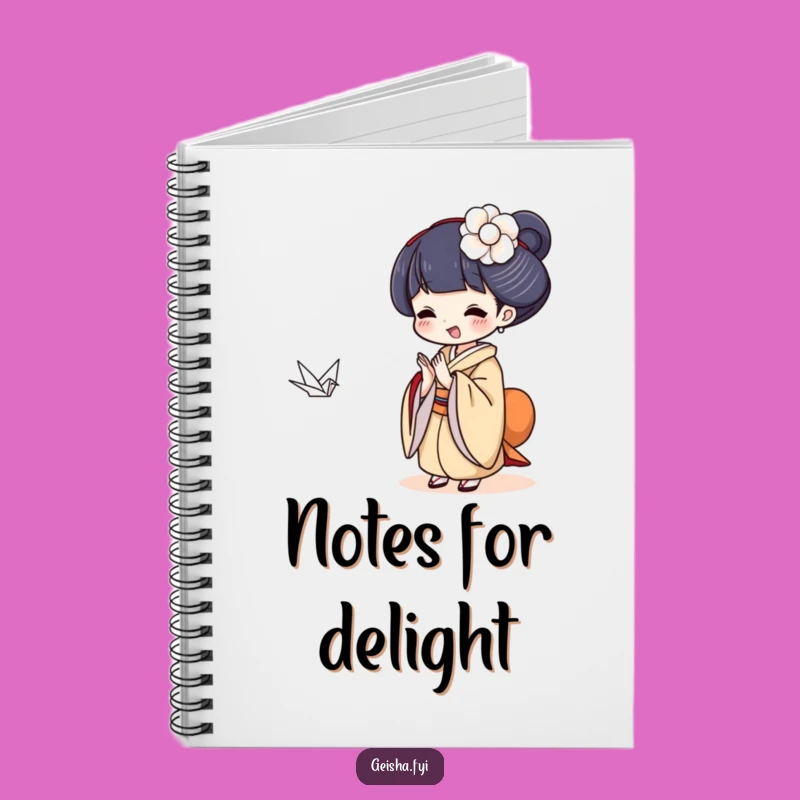 Funny Geisha Crane Notebook: Capture Joyful Thoughts Gift!