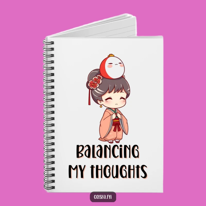 Funny Geisha Daruma Balance Notebook: Jot Down Ideas with Humor
