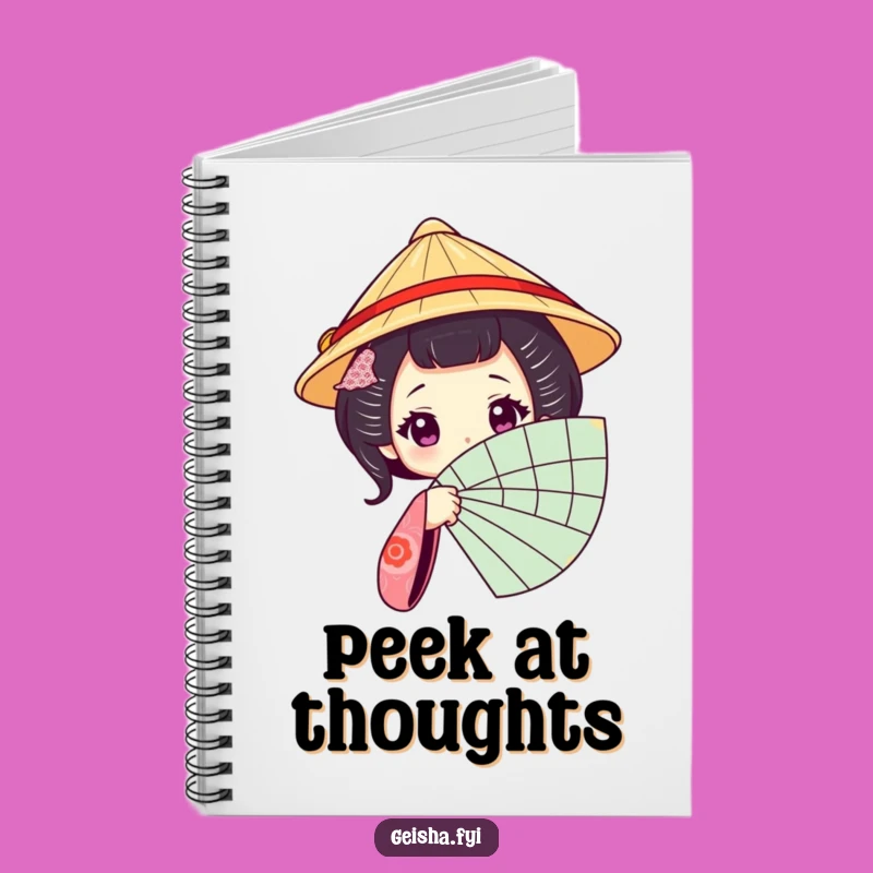 Funny Geisha Fan Notebook: Jot Down Ideas with a Mysterious Peek Behind a Fan