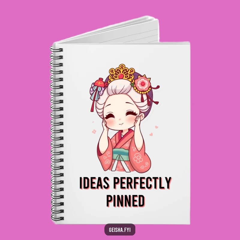 Funny Geisha Hair Notebook: Jot Down Ideas With Ornate Flair