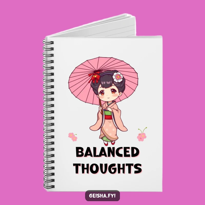 Funny Geisha Notebook: Jot Down Ideas with Elegant Balance