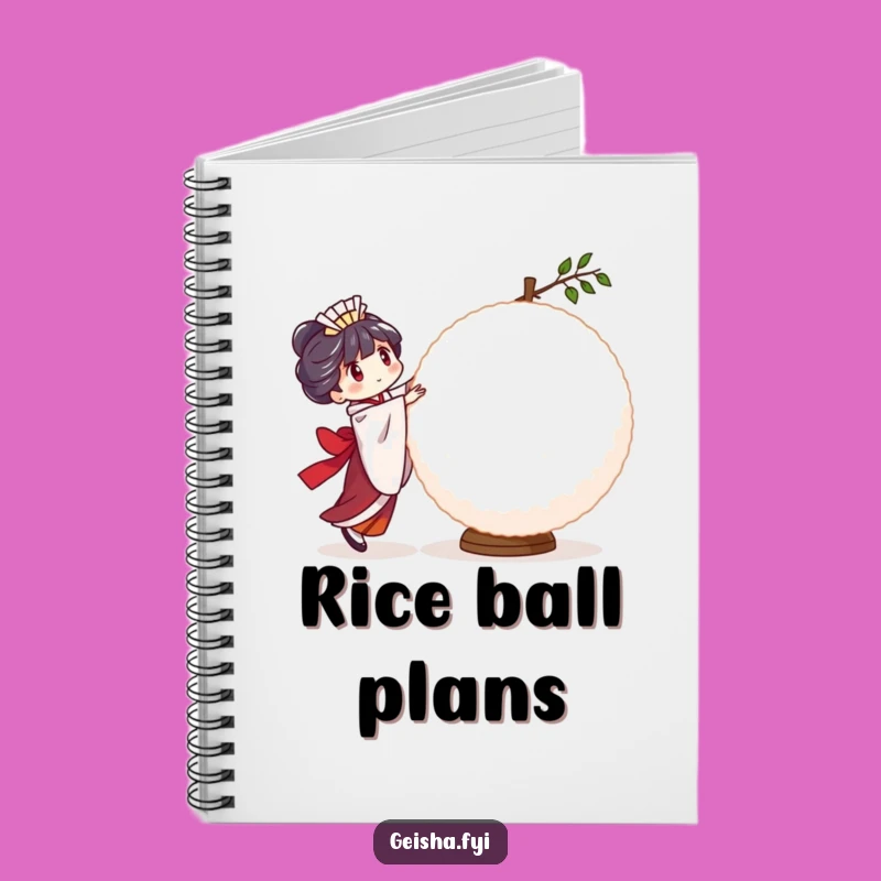 Funny Geisha Rice Ball Notebook - Jot Down Challenges, Great Funny Gift!