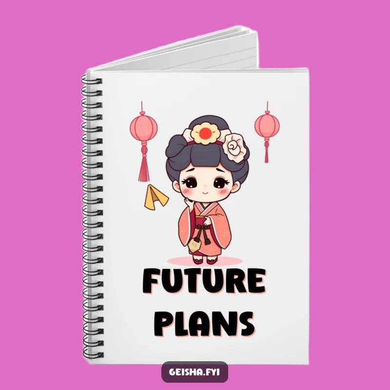 Funny Fortune Cookie Geisha Notebook: Jot Down Ideas with a Happy Toss