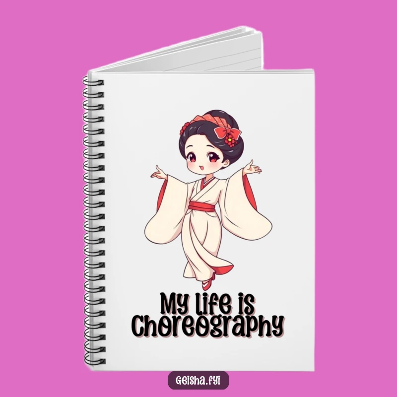 Funny Geisha Dancing Notebook: Jot Down Ideas With Graceful Humor