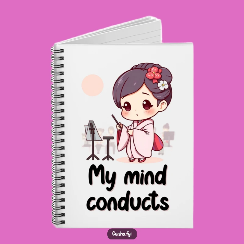 Funny Geisha Conductor Notebook: Write Your Symphony Gift!
