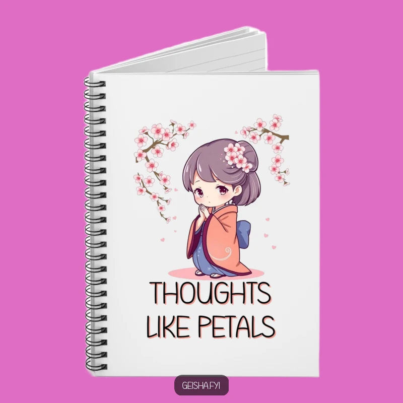 Graceful Geisha Bowing Notebook: Serene Journal, Elegant Stationery Gift