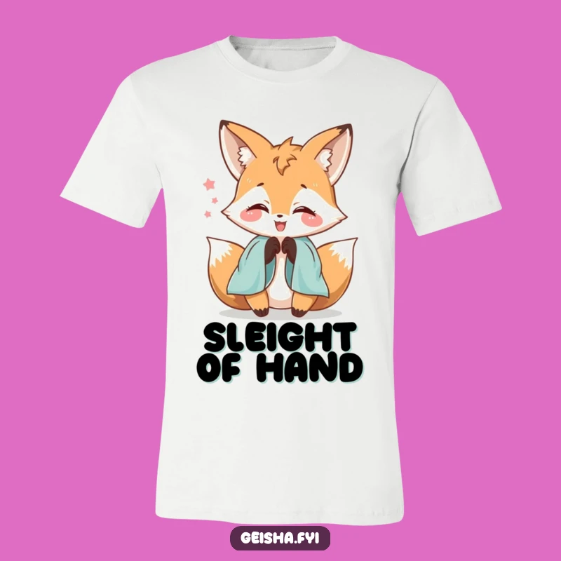 Funny Delighted Fox Silk Sleeve T-Shirt: Wear Your Graceful Fun