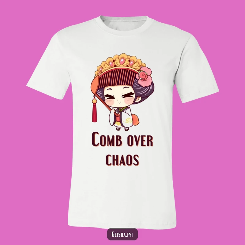 Funny Geisha Comb Challenge T-Shirt: Mischief Maker Gift