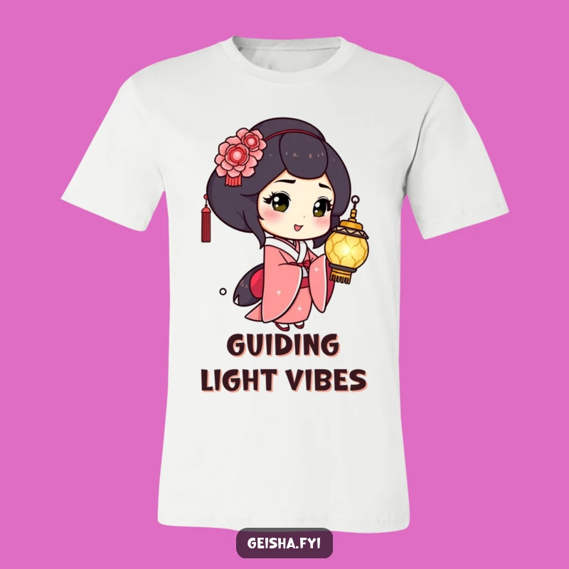 Funny Geisha Lantern T-Shirt: Playful Wink, Humorous Gift for Festive Style