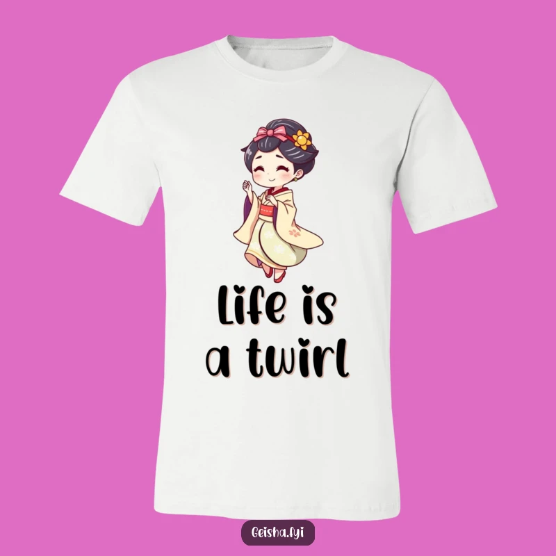 Funny Geisha Spin T-Shirt: Dynamic Flair, Energetic Gift!