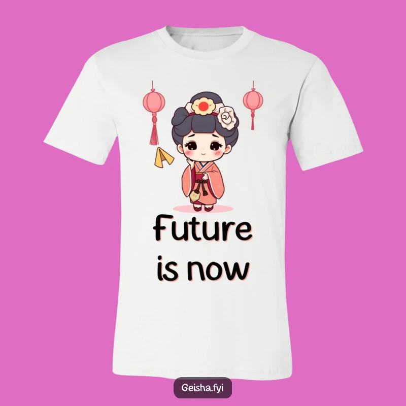 Funny Fortune Cookie Geisha T-Shirt: Wear a Happy Toss of Luck and Joy