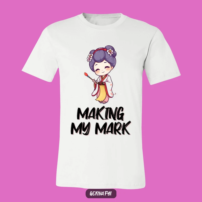 Funny Joyful Geisha T-Shirt: Artistic Creation, Perfect Artist Tee