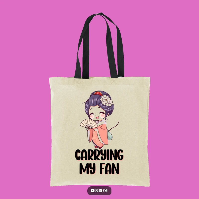Funny Delighted Geisha Tote Bag, Carry Elegance and Joy Everywhere