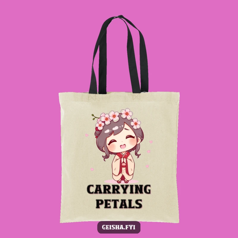 Funny Geisha Tote Bag: Carry Joyful Giggles and Blossoms