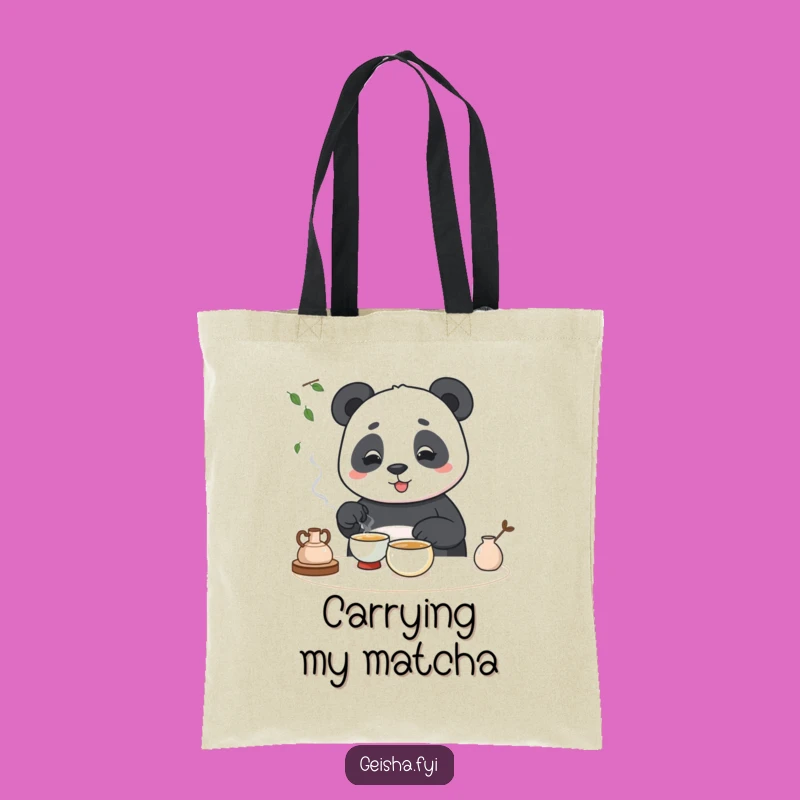 Funny Panda Tea Ceremony Tote: Carry Your Laughs in Style