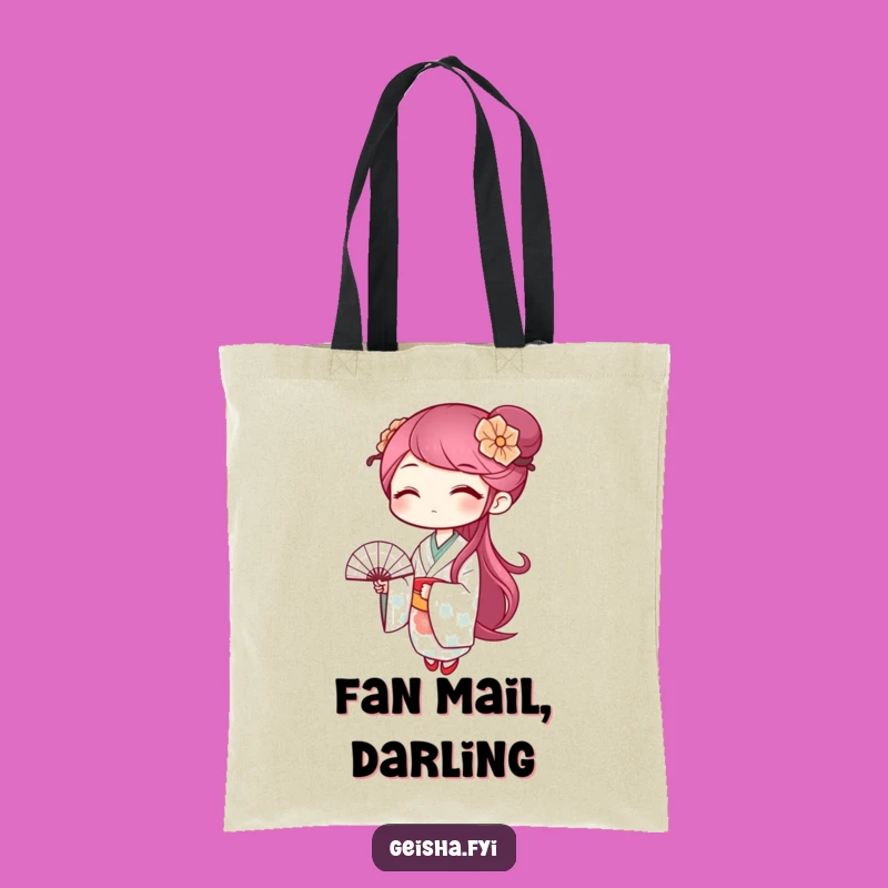 Funny Winking Geisha Tote Bag: Carry Playful Charm Everywhere